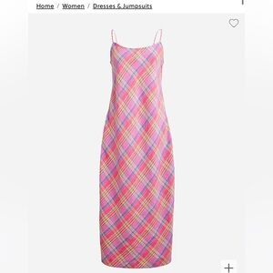 Jcrew plaid shift dress